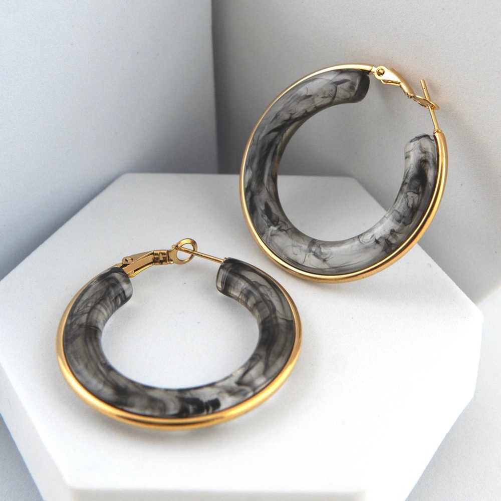 Modern Swirl Hoops - Picture 4 of 10